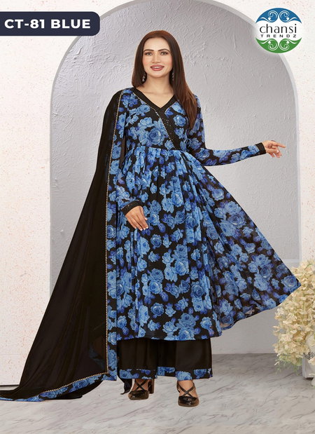 Harini By Chansi Trendz Georgette Top With Bottom Dupatta Wholesale Online